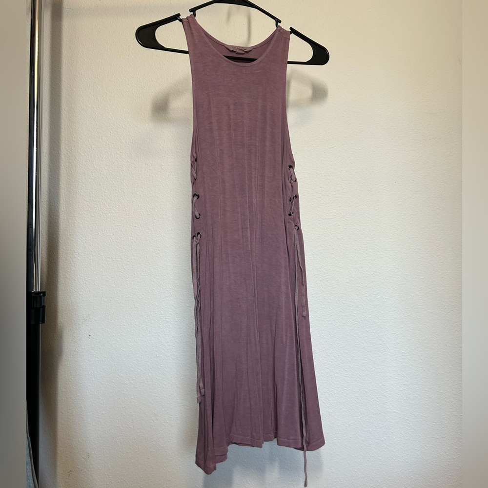Purple dress with ties down side